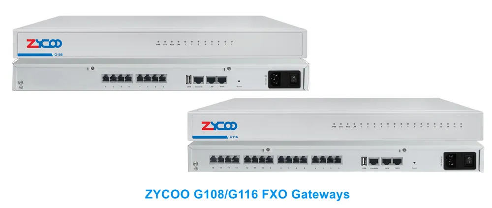 ZYCOO G108/G116 FXO gateways
