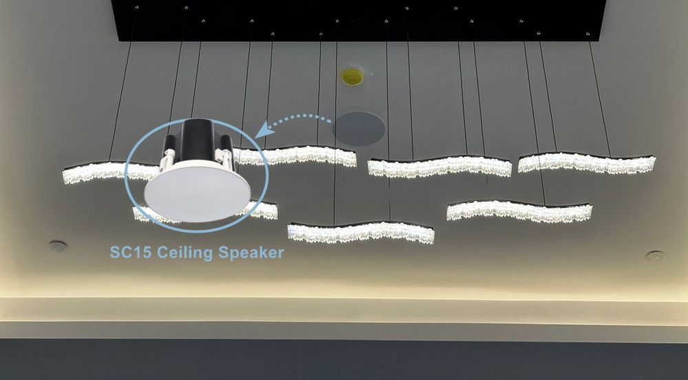 ZYCOO SC15 ceiling speaker for even audio distribution in hospitals