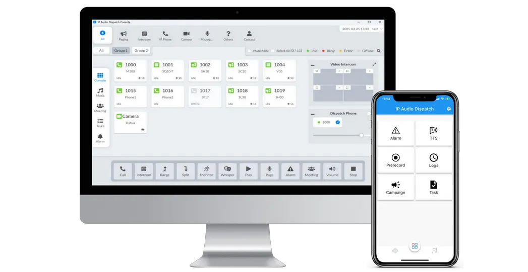 ZYCOO IP Audio Dispatch Console software and application for remote control