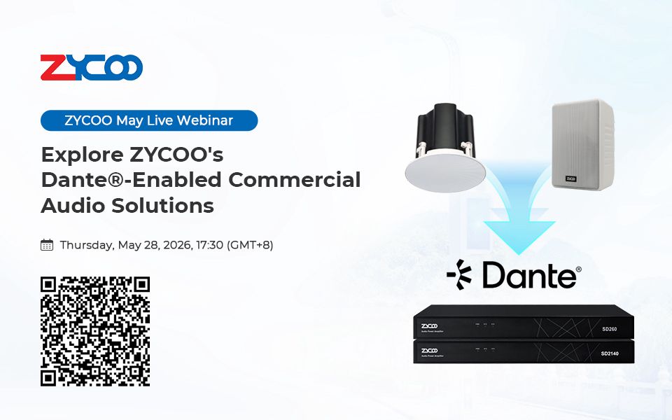 Explore ZYCOO's Dante®-Enabled Commercial Audio Solutions